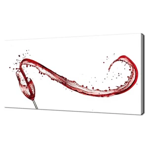 Red Wine Splashing Out Of Glass Modern Kitchen Design Home Decor Canvas Print - Picture 1 of 7