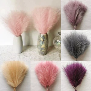 10 Pcs Artificial Flowers Bouquet Simulated Reed Pampas Grass Bunch Decor Party - Picture 1 of 39