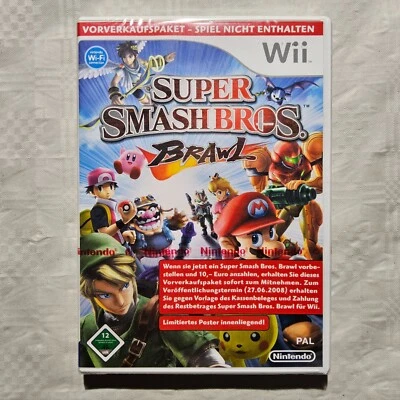 SUPER SMASH BROS. BRAWL Vorverkaufspaket-Vorverkaufspack mit Poster NEU OVP*** - Bild 1 von 2