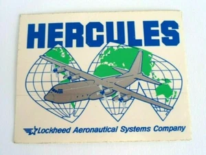 Werbe-Aufkleber Hercules Lockheed C-130 Turboprop Transportflugzeug Militär 80er - Bild 1 von 1