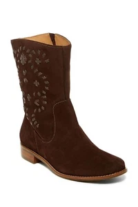 Nuevo Jack Rogers Kaitlin Botas de Ante Marrón Stitches Media Caña Zapatos 6 - Imagen 1 de 11
