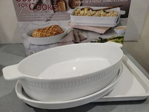 Over & Back “Just for Cooks” 3-piece Oven to Table Set. No Gravy boat included - Picture 1 of 4