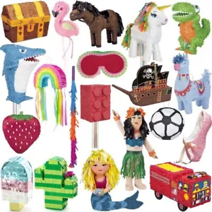 Piñata Party Kindergeburtstag Geburtstag Deko Dekoration Spiel VIELE MOTIVE Set - Bild 1 von 89