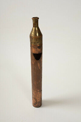 Copper Whistle (O3R) Brass Plate (JSF6) 9.5  Bosun Nice Warm Low Tone • 64.56$