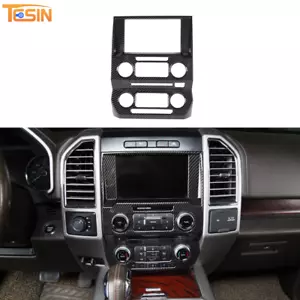 Carbon Fiber Center Console GPS Navigation Panel Cover Trim For Ford F-150 2015+ - Imagen 1 de 8