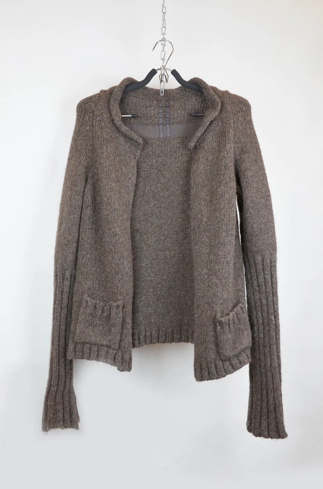 Rick Owens Alpaca Merino Wool Cardigan Sweater Made in Italy – Size XS - Image 1 of 4