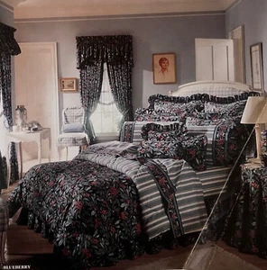 NWT Laura Ashley Blueberry cotton blend Twin fitted sheet in original package - Picture 1 of 3