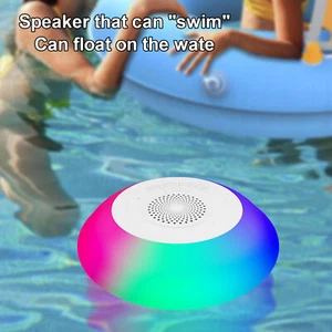 Floating Pool Speaker Waterproof Wireless Speaker for Pool With 8 Light Modes - Picture 1 of 12