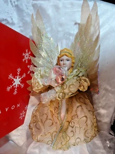 Avon Radiant Fibra Óptica Angel Caucásico 2006 Nuevo en Paquete 26" Alto Árbol Topper Probado - Imagen 1 de 4