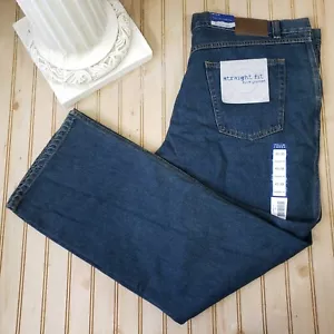 NWT Falls Creek Mens Size 42 x 30 Straight Fit 550 Denim Jeans Cotton Dark Wash - Picture 1 of 11
