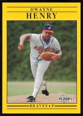 1991 Fleer #692 Dwayne Henry Atlanta Braves - Image 1 of 2