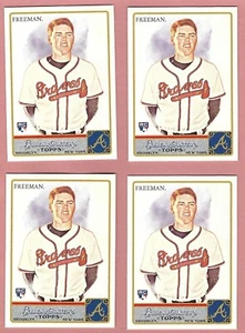 (4) 2011 Topps Allen & Ginters Freddie Freeman Dodgers Braves Rookie RC Card 198 - Imagen 1 de 2