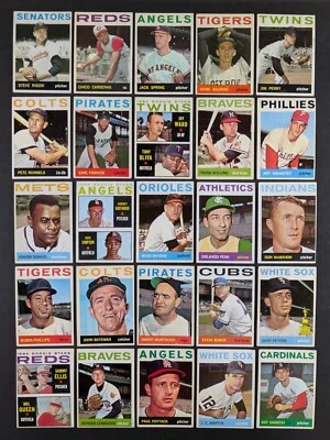 Juego de 25 tarjetas de béisbol 1964 Topps Tony Oliva novato Foto 1 de 3