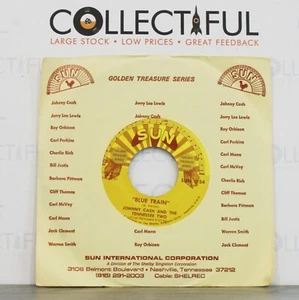 JOHNNY CASH - BLUE TRAIN - SUN #54 - TREASURE *EX* 7" SINGLE 🔥 - Picture 1 of 2
