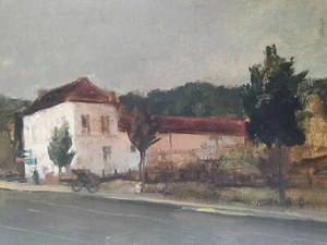 ROGER BERKMANS (1900-?) Ölgemälde auf Tafel Landeszene datiert 41' Belgien - Bild 1 von 12