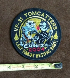 U.S.N Navy VF-31 Last Tomcat Westpac Baby!! Military JACKET VEST Patch  - Picture 1 of 3