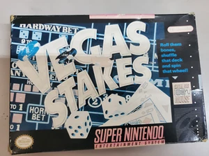 Nintendo SNES Vegas Stakes Tested cleaned no manual cart damage - Picture 1 of 5