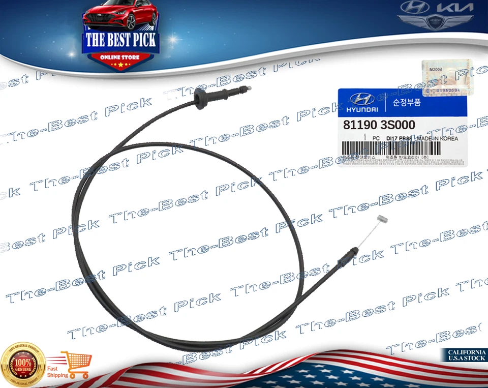 ⭐GENUINO⭐ Cable de liberación de pestillo de capó para AZERA 2012-17 SONATA 2011-2021 811903S000 Foto 1 de 1