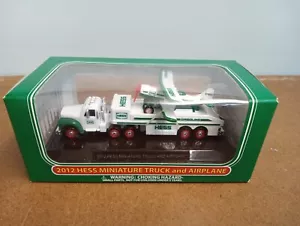2012 HESS Miniature Truck And Airplane In Box Collectable Hauler Semi - Picture 1 of 5