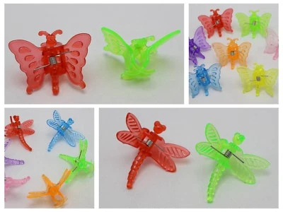 125 Mixed Color Plastic Cute Butterfly Dragonfly Hair Claw Clips Clamp for Kids - Image 1 of 4