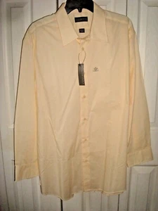 Mens Dress Shirt Pale Yellow  Covington Size XL (17-17 1/2) 32-33 Classic Fit - Picture 1 of 2