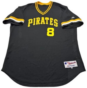 Majestic Authentic Collection Pittsburgh Pirates #8 Jersey Size 48 Black/Yellow - Picture 1 of 11
