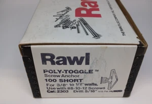 POWERS 02303 3/8 SHORT POLY-TOGGLE PLASTIC HOLLOW WALL ANCHOR 100/BX - Picture 1 of 3