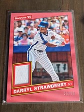 Darryl Strawberry 2020 Donruss 1986 Retro Red Jersey Relic Card 29/99 #86M-DA