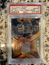 2014-15 Panini Select Swatches Orange Prizm /60 Andrew Wiggins RC Rookie PSA 10