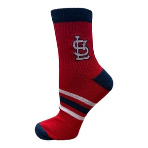 MLB St. Louis Cardinals Crew Socks (L Men's shoe size 6-12, Women's shoe size 8) - Picture 1 of 1