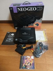 SNK Neo Geo CD Console Complete Set Black With Box & Manual & Soft Tested Used