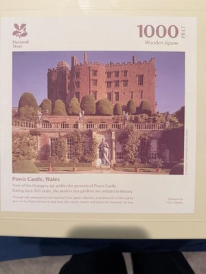 Quebra-cabeça de madeira Wentworth - 1000 peças, castelo de Powis, País de Gales - Imagem 1 de 3