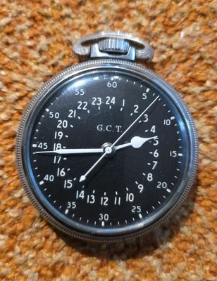 WWII Hamilton 4992B G.C.T. Pocket Watch – U.S. Air Forces Navigation Running - Image 1 of 2