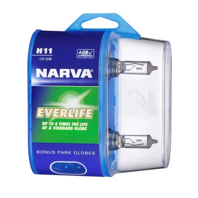 Narva H11 Everlife Halogen Headlight Globe Twin Pack *Free T10 Globes* 48079BL2 - Image 1 of 3
