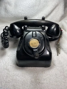 Vintage Leich Electric Hand Crank Telephone Nice Shape Bakelite Hotel Untested - Picture 1 of 7