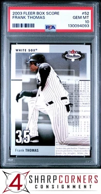 2003 FLEER BOX SCORE #52 FRANK THOMAS HOF POP 6 PSA 10 - Image 1 of 2