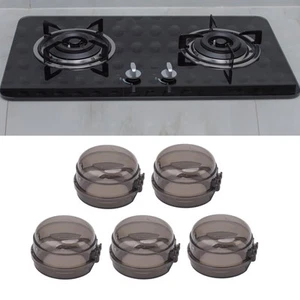 Oven Knob Covers - PC Material Child Safety Protection - Black - Picture 1 of 16