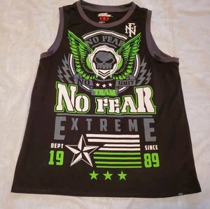 Team No Fear Extreme Black Graphic Sleeveless Tank Muscle Shirt Mens Medium - Picture 1 of 6