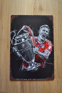 BASTIAN SCHWEINSTEIGER Blechschild - FC Bayern - Fußball - Retro - Vintage -Deko - Bild 1 von 1