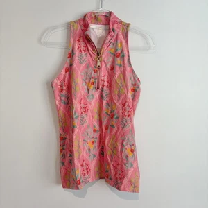 Keira Zip Tank Queenie Topiary Pink size medium - Picture 1 of 4