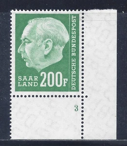 Saarland Mi.Nr. 427 Formnummer 3 Eckrand Ungefaltet Postfrisch** - Bild 1 von 1