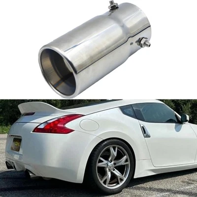 For Nissan 370Z Touring 1.5" to 2.7" Exhaust Pipe Tip Rear Tail Throat Muffler Foto 1 de 4