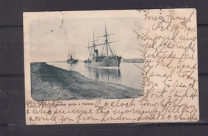 EGIPTO, 1903 ppc CANAL DE SUEZ, VAPOR EN KANTARA 2m.(2) a Australia. - Imagen 1 de 1
