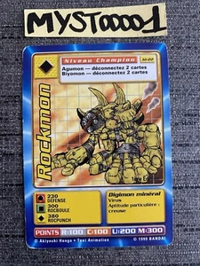 Carte Digimon Rockmon Jd-22 1ere Edition Français Bandai 1999 Occasion - Picture 1 of 4