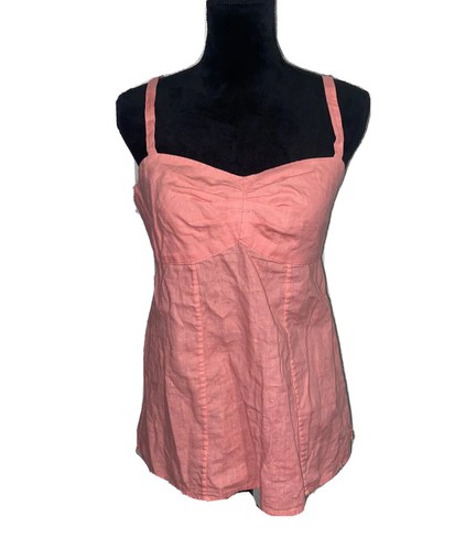 Camicia da donna rosa Patagonia senza maniche con cinturino con cerniera con bottoni taglia S/M - senza etichetta