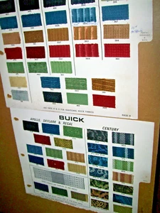 1975 GM GMC Chevy car truck upholstery & knitted vinyl samples set - Picture 1 of 2