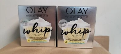 2 Olay Total Effect Whip Moisturizer Sunscreen SPF 25 EXP Dec2024-FREE SHIPPING - Image 1 of 3