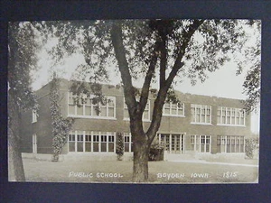 Boyden Iowa IA Public School Real Photo Postcard RPPC c1930-50 Viintage - Picture 1 of 2