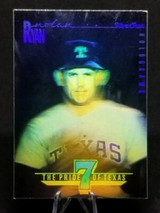 Nolan Ryan 1991 Field of Vision Silverstar Texas Rangers MLB Baseball Sport Card