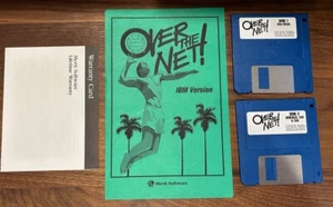 1991 Genias Over The Net Professional Beach Volleyball IBM PC Game 3.5" disks - Picture 1 of 6